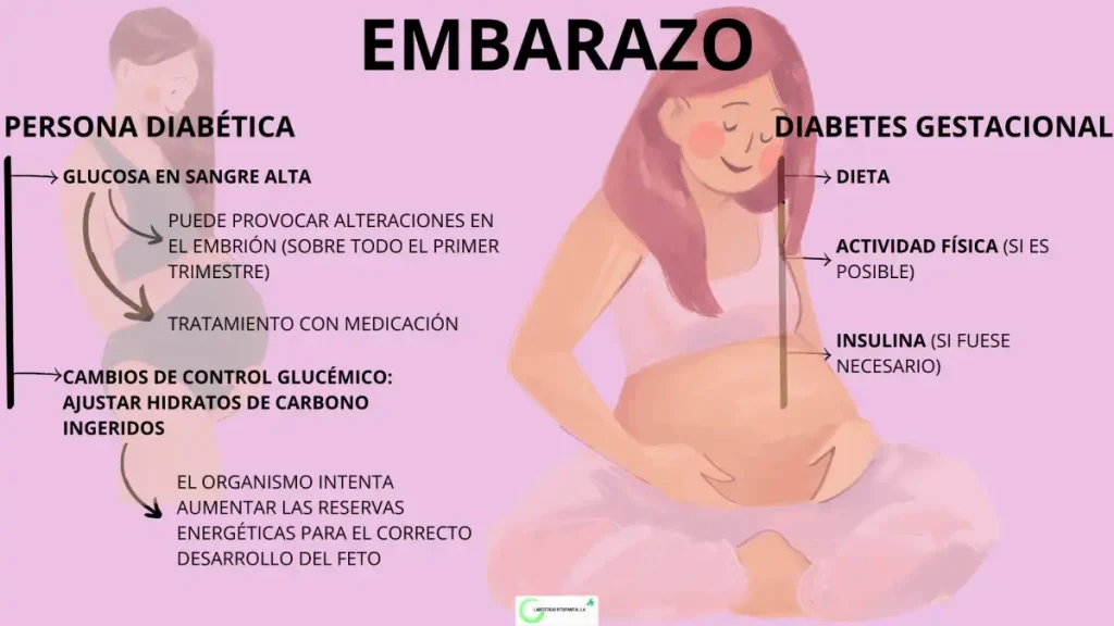 Tratamiento de la diabetes mellitus durante el embarazo: dieta, actividad física...