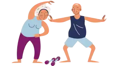 Envejecimiento activo: actividad física, bienestar emocional y buena alimentación.