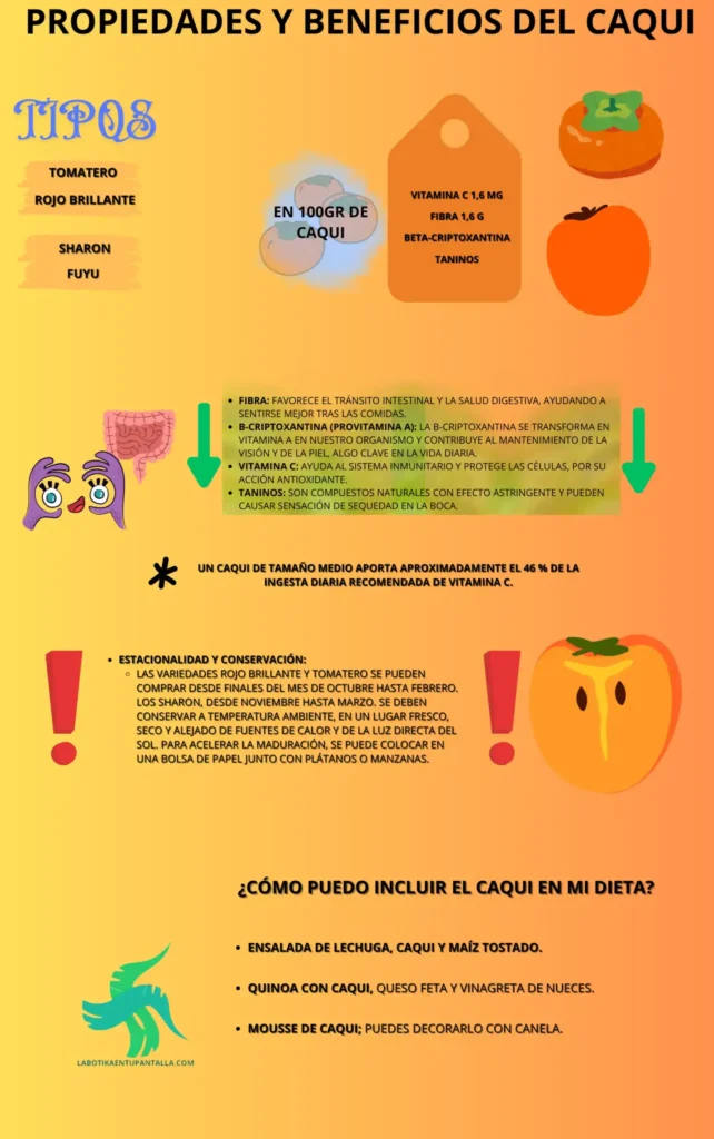 Propiedades y beneficios del caqui, recetas, como comerlos