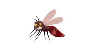 Mosquitos sobre la piel humana, transmisor de enfermedades como dengue, malaria, chikungunya, fiebre amarilla y virus del Nilo Occidental.