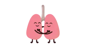 Ilustración conceptual sobre el asma y sus factores agravantes, como el embarazo, la obesidad, la EPOC, los alérgenos y la contaminación ambiental. Representación simbólica de cómo distintas situaciones pueden empeorar el asma.