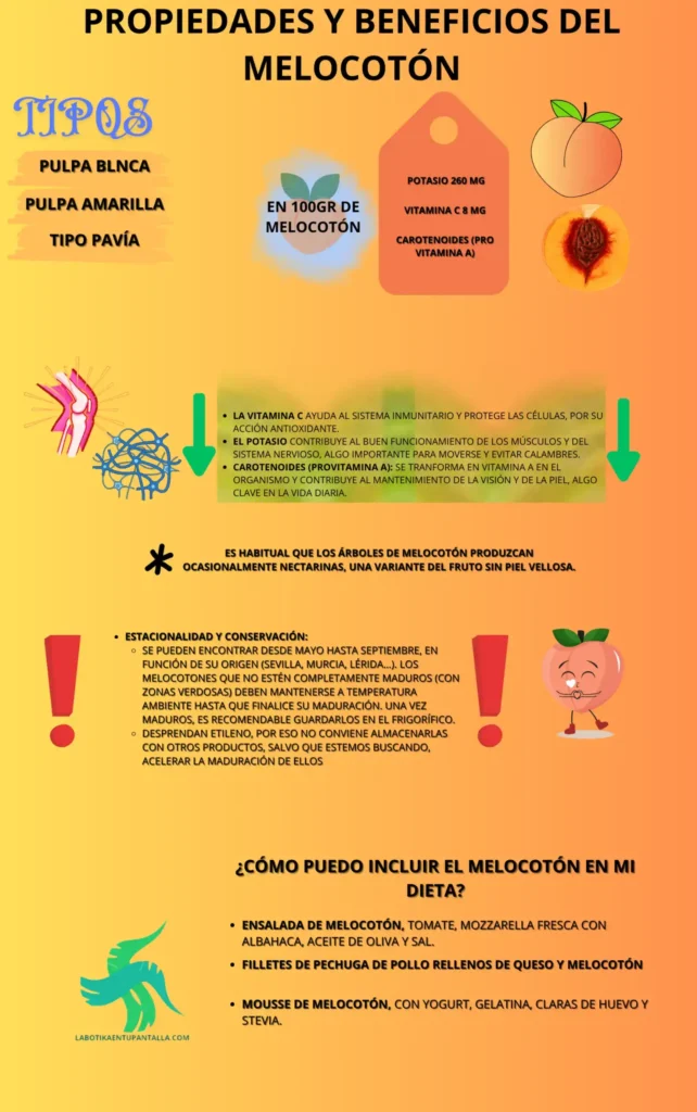 Propiedades y beneficios de la melocotón, recetas de melocoton, como comer melocoton