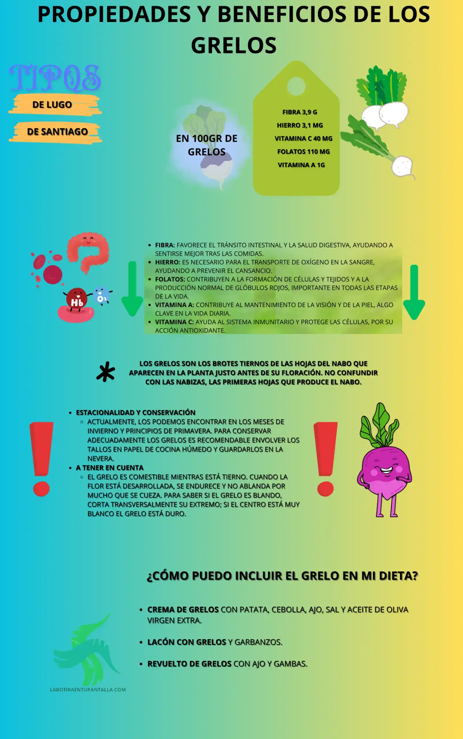 Propiedades y beneficios de la GRELOS, recetas de GRELOS, como comer GRELOS